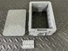 Load image into Gallery viewer, Futuristic Chem Market Shop Sci-Fi 28mm 3D Printed in Grey Cyberpunk Style