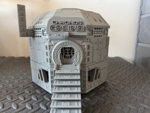 Load image into Gallery viewer, Sci Fi Casino Building Futuristic Tabletop Scenery 28mm 32mm 3D Printed