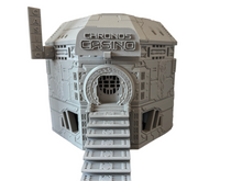 Load image into Gallery viewer, Sci Fi Casino Building Futuristic Tabletop Scenery 28mm 32mm 3D Printed