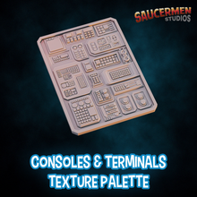 Load image into Gallery viewer, Consoles & Terminals Dry Brush Texture Palette for Miniature Painting - Unprimed