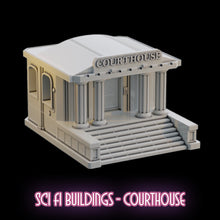 Load image into Gallery viewer, Sci Fi Courthouse Building Tabletop Terrain Scenery 28mm 32mm 3D Printed