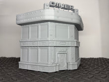 Load image into Gallery viewer, Sci Fi Diner Restaurant Building Tabletop Terrain Scenery 28mm 32mm 3D Printed
