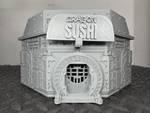 Load image into Gallery viewer, Sci Fi Building Asian Sushi Restaurant Tabletop Scenery 28mm 32mm 3D Printed