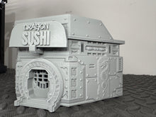 Load image into Gallery viewer, Sci Fi Building Asian Sushi Restaurant Tabletop Scenery 28mm 32mm 3D Printed
