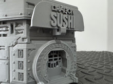 Load image into Gallery viewer, Sci Fi Building Asian Sushi Restaurant Tabletop Scenery 28mm 32mm 3D Printed