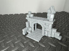 Load image into Gallery viewer, Medieval Castle Platform Archway 28mm Tabletop RPG Wargaming Scenery Terrain