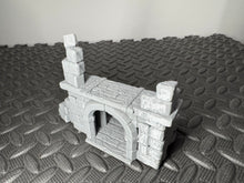 Load image into Gallery viewer, Medieval Castle Platform Archway 28mm Tabletop RPG Wargaming Scenery Terrain