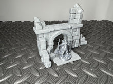 Load image into Gallery viewer, Medieval Castle Platform Archway 28mm Tabletop RPG Wargaming Scenery Terrain