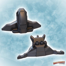 Load image into Gallery viewer, 2 Piece Starship Spaceship Space Shuttle - Sci-Fi Scatter Terrain - 28mm Gaming