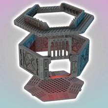 Load image into Gallery viewer, Sci Fi Building Fighting Pit Tabletop Terrain Scenery 28mm 32mm 3D Printed