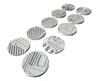 Load image into Gallery viewer, 10 x 50mm Mining Rig Sci-Fi Base Toppers for Miniatures - 3d Printed Terrain