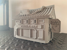 Load image into Gallery viewer, Futuristic Japanese Noodle Bar Ramen Sci-Fi 28mm 3D Printed in Grey Suitable for Cyberpunk & Stargrave