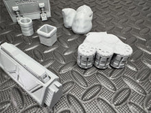 Load image into Gallery viewer, Urban Sci-fi Scatter Terrain Pack 2 - Sci Fi City Terrain 28mm - 32mm 3D Printed