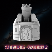 Load image into Gallery viewer, Sci Fi Building Observatory V2 Tabletop Terrain Scenery 28mm 32mm 3D Printed
