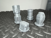 Load image into Gallery viewer, Objective Markers & Scatter Terrain Fantasy Sci-Fi Wargaming 3D Printed in Grey