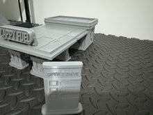 Load image into Gallery viewer, Petrol Gas Fuel Station Garage - Sci-Fi Building 28mm 3D Printed in Grey - Tabletop Gaming