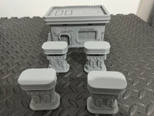 Load image into Gallery viewer, Petrol Gas Fuel Station Garage - Sci-Fi Building 28mm 3D Printed in Grey - Tabletop Gaming