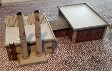 Load image into Gallery viewer, 28mm Power Plant Power Station Industrial Chimneys Warehouse Building