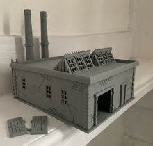 Load image into Gallery viewer, Power Station 28mm Model Industrial Chimneys Power Plant Room Wargaming