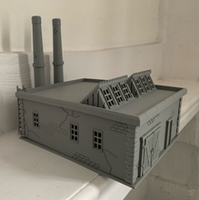 Load image into Gallery viewer, Power Station 28mm Model Industrial Chimneys Power Plant Room Wargaming