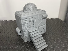 Load image into Gallery viewer, Futuristic Science Facility Sci-Fi Building 28mm 32mm 3D Printed in Grey Cyberpunk Style