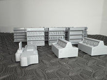 Load image into Gallery viewer, Sci-fi Scatter Terrain Pack - 16 x Shop Interiors - 28mm - 32mm 3D Printed