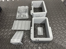 Load image into Gallery viewer, Futuristic Science Facility Sci-Fi Building 28mm 32mm 3D Printed in Grey Cyberpunk Style