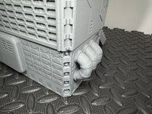 Load image into Gallery viewer, Futuristic Science Facility Sci-Fi Building 28mm 32mm 3D Printed in Grey Cyberpunk Style