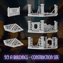 Load image into Gallery viewer, Construction Site Sci-Fi Building 28mm 32mm 3D Printed Tabletop Terrain