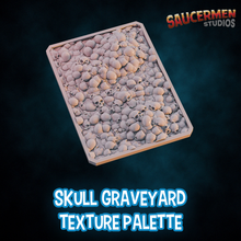 Load image into Gallery viewer, Skull Graveyard Dry Brush Texture Palette for Miniature Painting - Unprimed