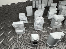 Load image into Gallery viewer, Sci-fi Scatter Terrain Pack - 16 x Vending Machines - 28mm - 32mm 3D Printed