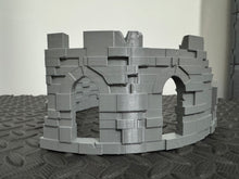 Load image into Gallery viewer, Ancient Castle Ruins - Ruined Walls - 28mm 32mm Scatter Terrain 3D Printed