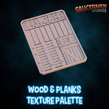 Load image into Gallery viewer, Wood and Planks Dry Brush Texture Palette for Miniature Painting - Unprimed