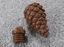 Load image into Gallery viewer, Pine Cone Geocache Hang Container for Tree Hide Top Opening Pinecones