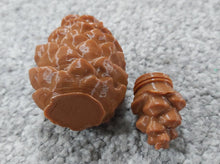 Load image into Gallery viewer, Pine Cone Geocache Hang Container for Tree Hide Top Opening Pinecones