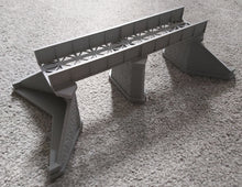 Load image into Gallery viewer, Large Model Railway Girder Bridge 00 Gauge with Stonework Effect Support Piers