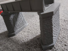 Load image into Gallery viewer, Model Railway Girder Bridge With Stone Effect End Supports 00 Gauge Single Track