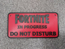 Load image into Gallery viewer, Fortnite Wall Plaque Door Sign Gaming Sign Kids Bedroom Gamer Pick Your Colour