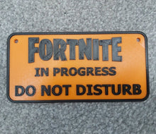 Load image into Gallery viewer, Fortnite Wall Plaque Door Sign Gaming Sign Kids Bedroom Gamer Pick Your Colour