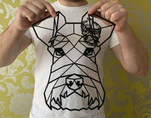 Load image into Gallery viewer, Geometric Schnauzer Dog Head Wall Art Decor Hanging Decoration 300mm x 245mm