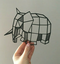 Load image into Gallery viewer, Geometric Elephant Wall Art Decor Hanging Decoration Origami Style