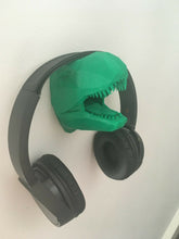 Load image into Gallery viewer, Headphone Holder Dinosaur Wall Mount Stand For Gaming Headset Pick Your Colour