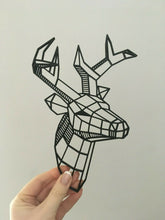Load image into Gallery viewer, Geometric Stag Head Two Pack Wall Art Decor Hanging Decoration Origami Style