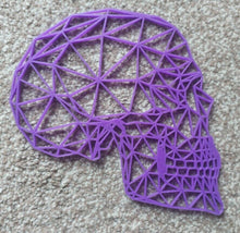 Load image into Gallery viewer, Geometric Gothic Side Skull Wall Art Hanging Decoration Origami Pick Your Colour