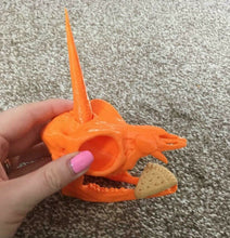 Load image into Gallery viewer, Unicorn Skull Model Moving Jaw Bones 3d Printed Pick Your Colour