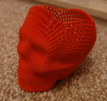 Load image into Gallery viewer, Mesh Skull Pen Pencil Holder Makeup Brush Storage Pot Desk Tidy Wireframe