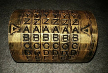 Load image into Gallery viewer, Cryptex Puzzle Da Vinci Replica 3D Print Plastic 5-10 Letter Password Black Gold