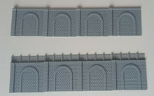 Load image into Gallery viewer, 4 x N Gauge Model Railway Retaining Brick Walls Railway Arches