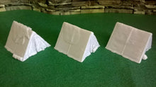 Load image into Gallery viewer, Wargame 28mm Tents Scenery Terrain 3 Different Styles of Wargaming Tent Pack