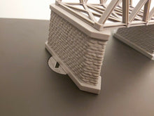 Load image into Gallery viewer, Lattice Girder Railway Bridge Double Track N Gauge 2 Stonework Support Piers